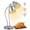 Silver, variant on 2-Head Commercial Food Heat Lamp with Rapid Heating Bulbs and Spare Bulb, Gooseneck for Buffet Catering