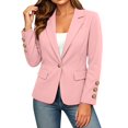 thumbnail image 3 of Breezora Women's Long Sleeve Single Button Blazer Work Suit Coat Casual Fall Office Jackets for Women, 3 of 7