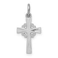 thumbnail image 3 of Sterling Silver Rhodium-plated Diamond Cut Cross Pendant, 3 of 5