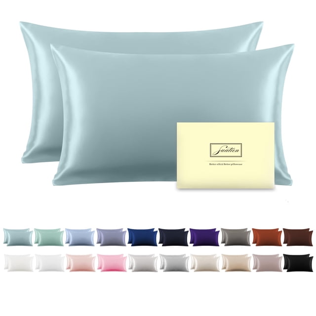 Funda de almohada de seda Suatien para cabello y piel, suave y transpirable