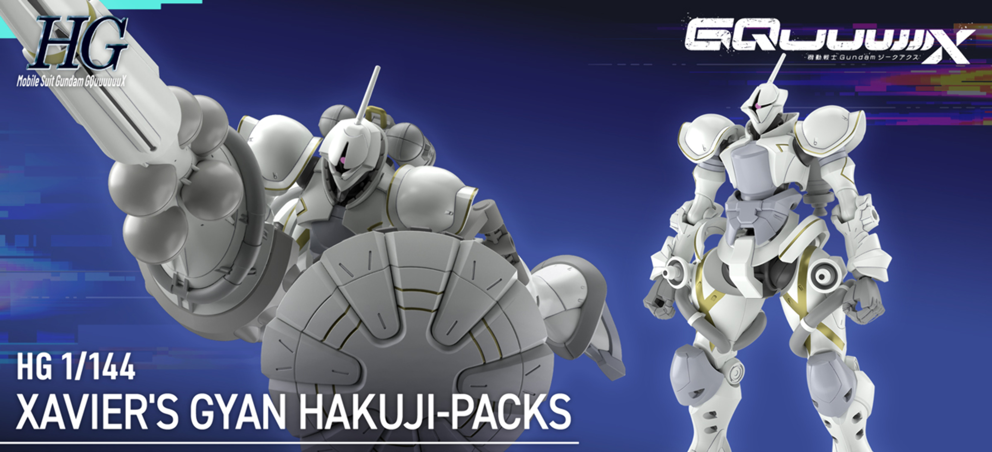 Gundam Model Kit: High Grade - GQuuuuuuX - 1/144 Xavier's Gyan Hakuji-Packs