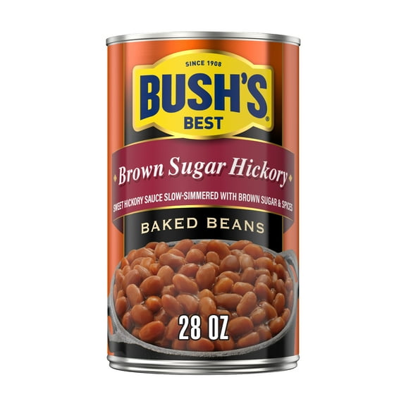 Bush's Brown Sugar Hickory Baked Beans, Canned Beans, 28 oz Can