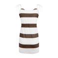 thumbnail image 4 of Women's Casual Tennis Dress Modern Print Sleeve Open Back V-Neck Short Dress for Everyday Wear Brown M, 4 of 6
