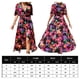 thumbnail image 3 of Vestido De Flores Vestido floral para mujer Vestido midi con vendaje Cintura Vacaciones en la playa (Negro S) Cgtredaw Para estrenar, 3 of 6