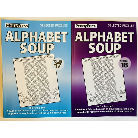 Issues 17 and 18 of Alphabet Soup Puzzles from Penny Press Selected Puzzles