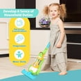 thumbnail image 3 of Adofi Pretend Kids Vacuum Cleaner Toy for Toddler with Light & Realistic Sounds, Toy Vacuum House Keeping Cleaning Play Set, Toys for Kids Toddlers 4 5 6 7, Green, 3 of 9
