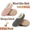 thumbnail image 5 of cosyone1997 2-Pair Women's Soft House Slippers, Fuzzy Cozy Warm Indoor Sock Shoes, Unique Birthday Gifts for Mom Grandma Girlfriend, 5 of 5