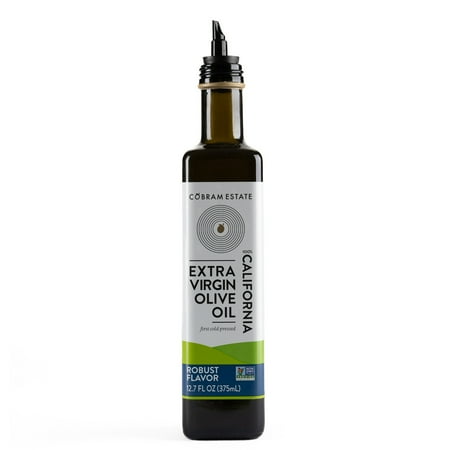 Cobram Estate Robust Flavor 100% California Extra Virgin Olive Oil, 12.7 fl oz Bottle – First Cold Pressed, Easy-Pour Cooking Oil