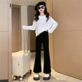 thumbnail image 4 of Otqutp Girls Flare Jeans Vintage Aesthetic Bell Bottom Denim Pants Elastic High Waist Slim Fit Trendy Stretchy Y2K Clothes, 4 of 7