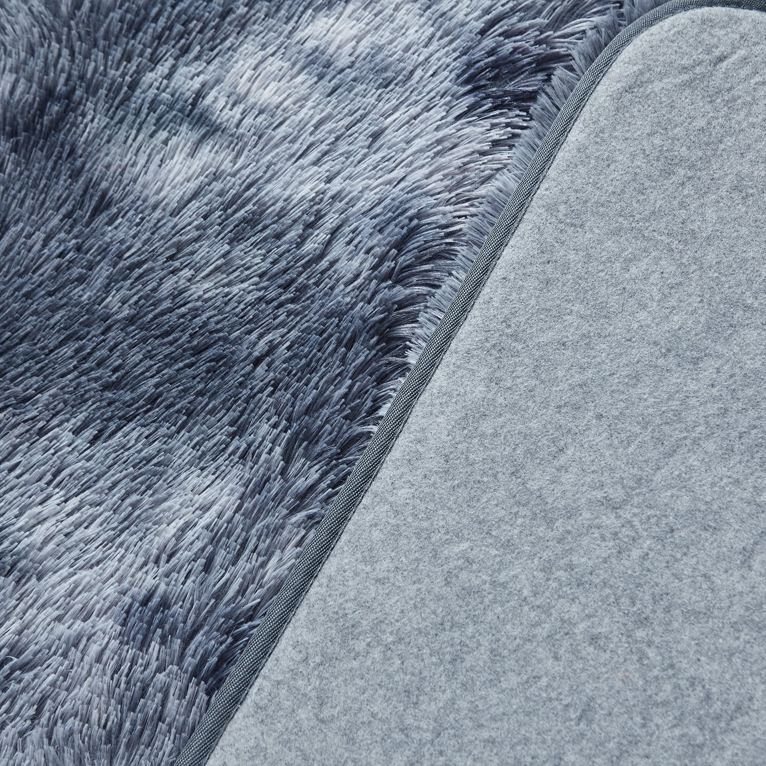 MerryHome Soft Plush Faux Fur Area Rug, Fuzzy Carpet Decor Rug for Bed Room,Gray(3x5 Feet)