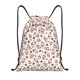 thumbnail image 1 of Fotbe Christmas Santa Cartoon Snowman Bolsa Mochila con Cordón Estampada, Bolsa de Gimnasio Deportiva, Bolsa Cinch, Bolsa con Cordón para Hombres y Mujeres-Medium, 1 of 6