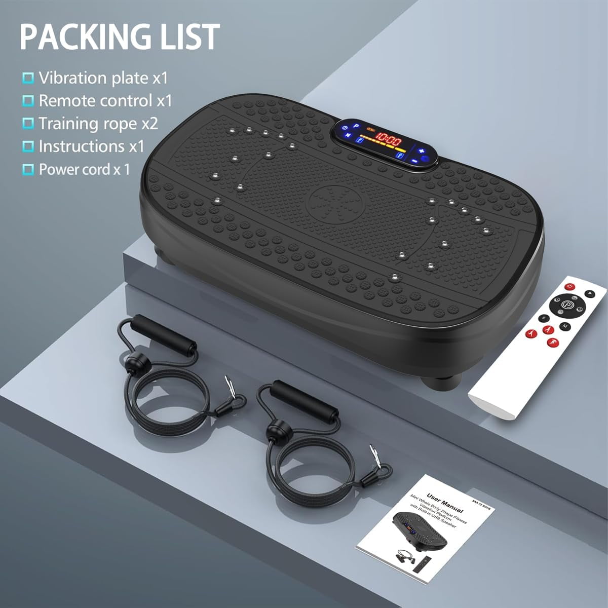 Fahuac Vibration Plate Fitness Platform Exercise Machine - Full Body Shaker Workout Platform for Home Gym 200W