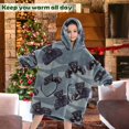 thumbnail image 4 of EASTIN Blanket Hoodie Ultra Soft Oversized Blanket Sweatshirts with Hood Pocket and Sleeves Warm Cozy Wearable Hooded Blankets Sweater One Size for Teens Boys Girls, 4 of 11