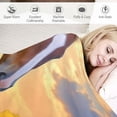 thumbnail image 3 of COMIO Red Horse Sunflower Throw Blanket Cozy Soft Warm Lightweight Flannel Blankets for Bed Sofa Couch, 3 of 6