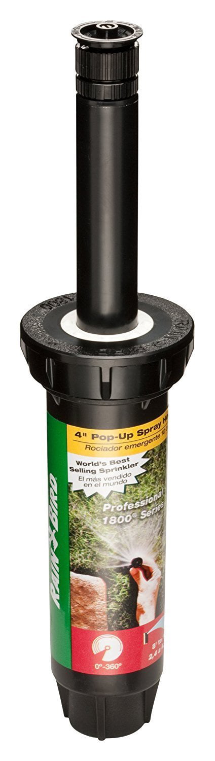 Rain Bird 1804VAN Professional Pop-Up Sprinkler 360° Pattern 8-15 Spray Distance Adjustable 0° 4 Pop-up Height 