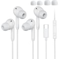 thumbnail image 2 of HSAPOW-USB C Wired Earbuds,USB C Headphones Wired with Microphone 2 Pack for iPhone 17/16/15 Pro Max Plus, Type C in-Ear Earphones, HiFi Stereo, No Latency, Comfortable for All-Day Use, for Android, 2 of 4