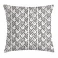 thumbnail image 1 of Grey and White Throw Pillow Cushion Cover, Artistic Swirling Leaves Flower Petals with an Abstract Design, Decorative Square Accent Pillow Case, 18 X 18 Inches, Charcoal Grey and White, by Ambesonne, 1 of 2