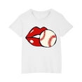 thumbnail image 1 of HVOBBTY T-Shirt Décontracté à Manches Courtes pour Tout-Petits, T-Shirt Imprimé Baseball pour Garçons et Filles, Mode Col Rond, Manches Courtes, Blanc, 5 Ans, 1 of 5
