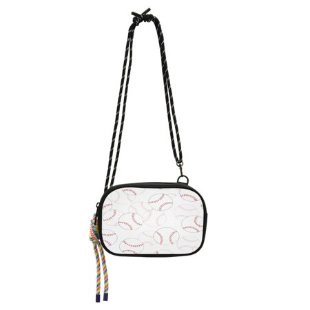 Women s Crossbody Phone Bag Small Wallet Purse with Detachable Rope Strap Travel Handbags Baseball Seamless Pattern
