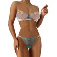 thumbnail image 1 of Gibobby Lencería sexy para mujer Conjunto de Lencería de Malla, Elegante Conjunto de Lencería con Bordado de Bloques de Color Ajustable para Mujer para Luna(Verde, XG), 1 of 5