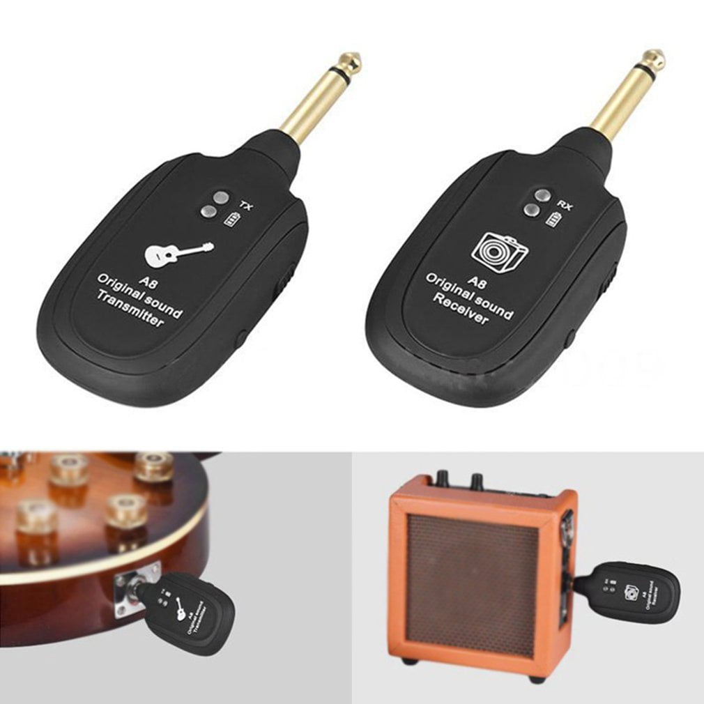 RIWPKFH Guitar Wireless Transmission System Electric Guitar Wireless Pickup Wireless Transceiver A8 Guitar Wireless Receiver