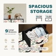 thumbnail image 4 of Sybels Dresser with 9 Drawers, Retro Floral Pattern Fabric Bins with Wooden Top for Bedroom, Closet, Entryway Hall, Brown, 4 of 8