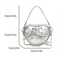 thumbnail image 4 of Bolso Mano Con Lazo Pequeño Bolsos Diseñador para Mujer PU en Forma Corazón Fiesta Y, 4 of 9