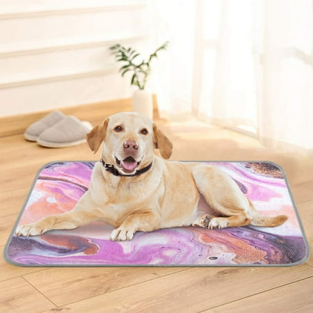 Pet Cooling Pad Foldable Self Cooling Mat Breathable Pet Cushion Sleep Pad for Dogs and Cats An Abstract Painting with Swirling M