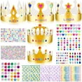 thumbnail image 1 of Coronas de papel MGZTTHW, doradas, 25 unidades, para decoración de fiesta de cumpleaños, 1 of 8