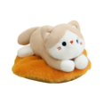 thumbnail image 7 of Khaki Beige Cat Body Pillow Soft Sleeping Companion Stuffed Animal Lying Position Decorative Cushion for Sofa Bedding and Lumbar Support Solid Neutral Color Large Size, 7 of 7
