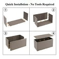 thumbnail image 2 of PATIOEASY 320 Gallon Deck Box, Resin Patio Storage Bench with Secure Latches, Waterproof Outdoor Toys Storage Box for Lawn Mowers, Sun Umbrellas-Coffee, 2 of 7