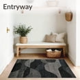thumbnail image 3 of ODIKA 6'x9' Machine Washable Non-Slip Area Rug, Non Slip Machine Indoor Abstract Animal Inspired Design High Traffic Rug, Gray, 61837, 3 of 7