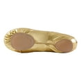 thumbnail image 5 of Missfiona Leather Ballet Shoes for Women Split Sole Flats Yoga Ballet Slippers for Dancing(10.5,Gold), 5 of 7