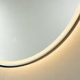 thumbnail image 6 of Vinnova Campobasso 32" Round LED Wall Mount Bathroom Vanity Mirror Black Frame, 6 of 11