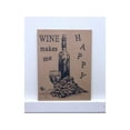 thumbnail image 1 of Wine Makes Happy Wooden Sign Wall Decor, 1 of 1