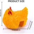 thumbnail image 3 of Chickens Statue Funny Yard Decor:Resin Chicken Figurines,Tree Fence Decorations Outdoor,Chicken Decorations for Garden,Farm,Patio,Backyard (Yellow), 3 of 9