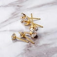 thumbnail image 3 of CROPD Cubic Zirconia Earrings Studs for Women Men, 14K White/Yellow Gold Over Fake Diamond Earrings AAAAA+ CZ Stud Earrings Hypoallergenic Piercing Earring Sets for Women Men Sensitive Ears, 3 of 7