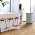 thumbnail image 3 of Home Zone Living 18.5 gal/70 Liter Kitchen Garbage Can Stainless Steel, Ocean Fog, 3 of 13