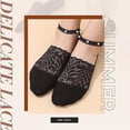 thumbnail image 5 of Calcetines tobilleros de encaje con perlas, bonitos calcetines de malla transparente, ultrafinos y transparentes., 5 of 5