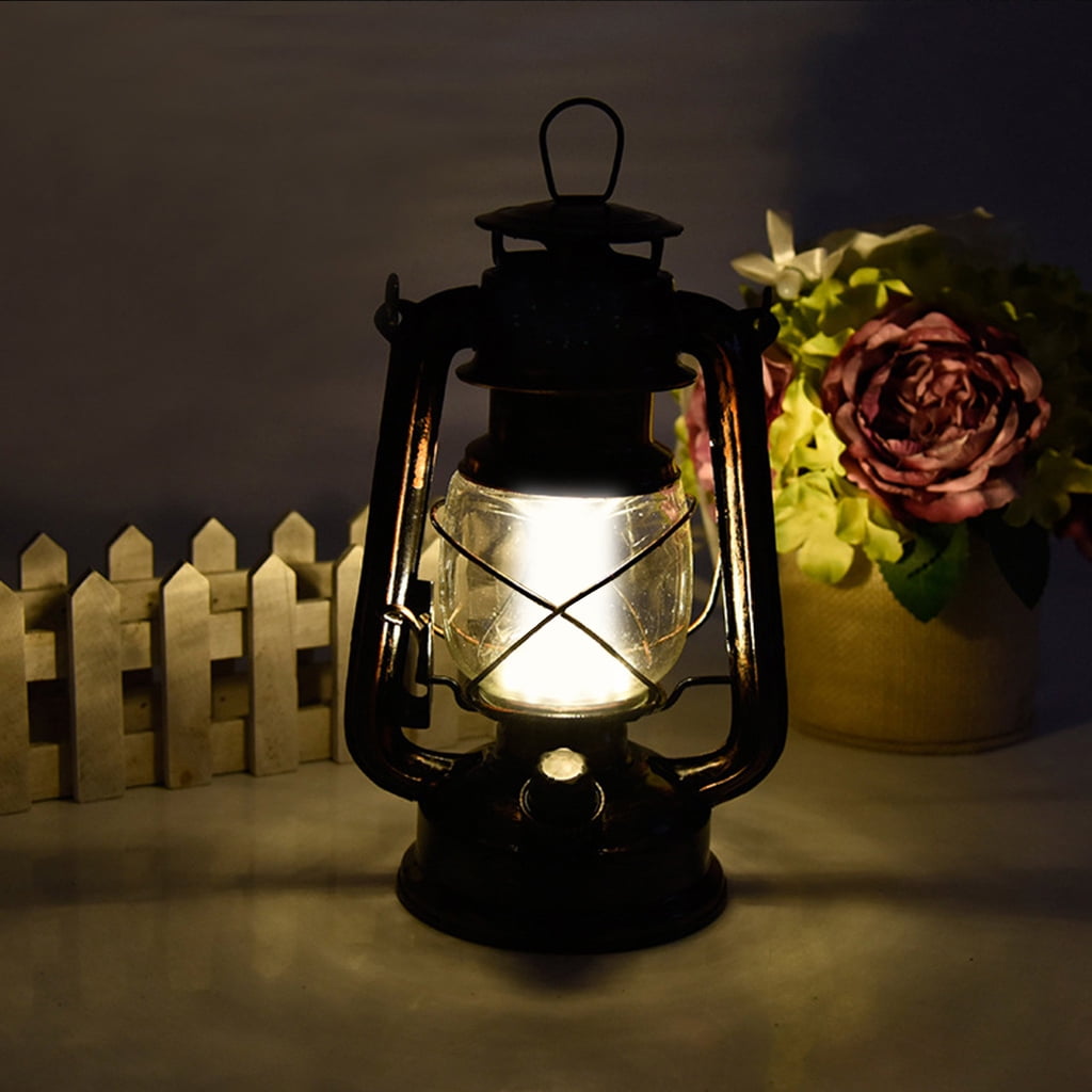 Led Light Vintage Style Wind Lantern Electronic Handheld Night Lamp for Islamic Muslim Ramadan Party Decoration