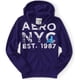 thumbnail image 1 of Sudadera con Capucha Aeropostale Cremallera Completa Hombre Morado Grande, 1 of 1