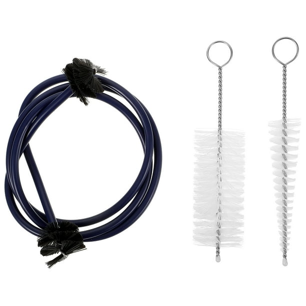 1 juego de herramientas de limpieza para trompeta, cepillo puntiagudo, accesorios para trompeta (azul oscuro)