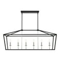 thumbnail image 6 of Vanity Art 6 Lights Kitchen Island Linear Pendant Chandelier Modern Hanging Lighting Farmhouse Light Fixtures for Over Dining Table Kitchen Living Room 12036BK-CH, 6 of 9