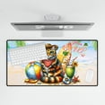 thumbnail image 4 of Manx Hello Summer with Sunglasses and Surfboard Tropical Vibes Desk Mat Full Keyboard Mouse Pad Cat Lover Kitten Owner Gifts Large Mousepad - 00007, 4 of 5