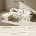 thumbnail image 5 of Vorthio Modular 3-Seat Boneless Sofa with Ottoman, Deep Seat Foam Couch, No Assembly, Washable Waterproof Cover, 5 of 7