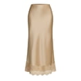 thumbnail image 5 of Maxi Skirts for Women Casual Comfort A line Summer Skirts Flowy Skirt Satin Solid Color Midi Skirt Silk Skirts for Daily Wear, 5 of 6