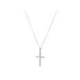 thumbnail image 2 of Women's Finecraft 1/10 cttw Diamond Cross Pendant Necklace in Sterling Silver, 18", 2 of 6