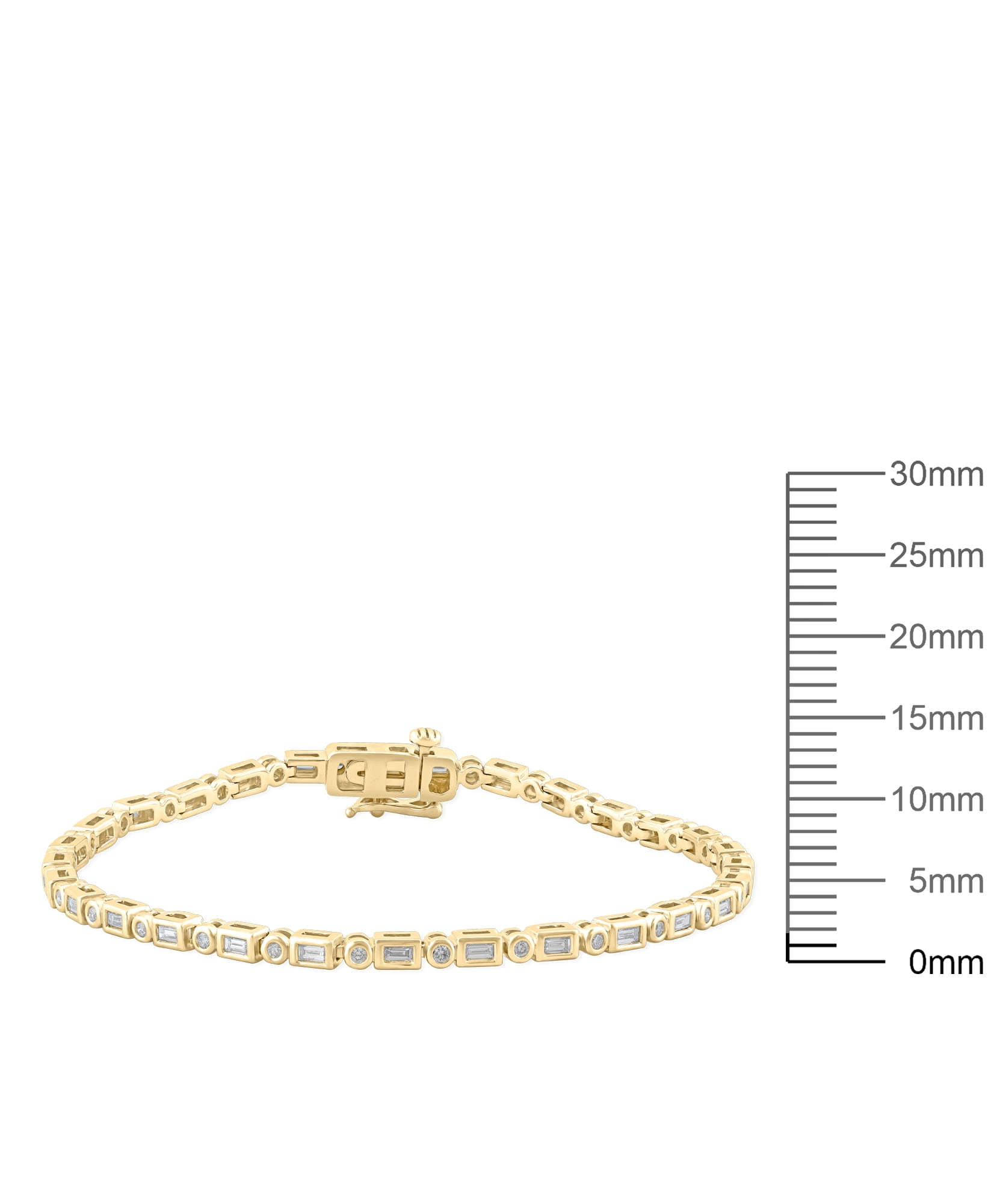 Brilliance Fine Jewelry 1 Carat Lab Grown Diamond Women Tennis Bracelet in 14KT Gold Plated Silver