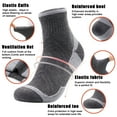 thumbnail image 6 of LWFBDTK Crew Athletic Socks 5 Pairs, Cushioned Athletic Running Socks, Breathable Casual Long Socks for Men Women, Gray , Size 7–12, 6 of 6