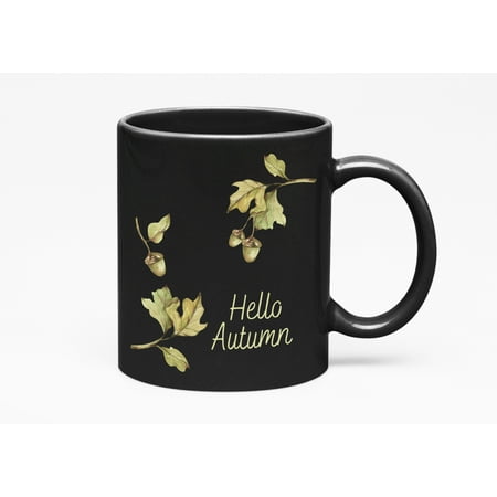 

Hello Autumn feat. Leaves Fall Black 11oz Ceramic Mug